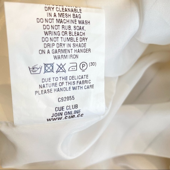 CUE Size 4 White striped Faux Wrap Cotton Summer Dress with Belt Light Stretch - Picture 10 of 10